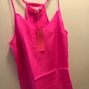 Hot pink strappy Lilly Pulitzer top